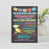 Chalkboard Mexicaanse Fiesta Post Bruiloft uitnodi Kaart (Staand voorkant)