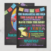 Chalkboard Mexicaanse Fiesta Post Bruiloft uitnodi Kaart (Voorkant / Achterkant)