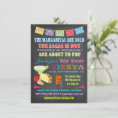 Chalkboard Mexican Fiesta Adoption Baby shower Kaart (Staand voorkant)