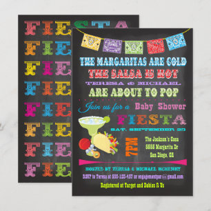 Chalkboard Mexican Fiesta Adoption Baby shower Kaart