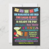 Chalkboard Mexican Fiesta Baby Shower-uitnodiginge Kaart (Voorkant)