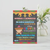 Chalkboard Mexican Fiesta Baby Shower-uitnodiginge Kaart (Staand voorkant)