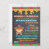 Chalkboard Mexican Fiesta Baby Shower-uitnodiginge Kaart (Voorkant)