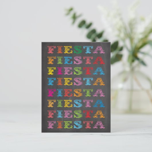 Chalkboard Mexican Fiesta Briefkaart (Staand voorkant)