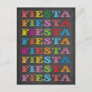 Chalkboard Mexican Fiesta Briefkaart