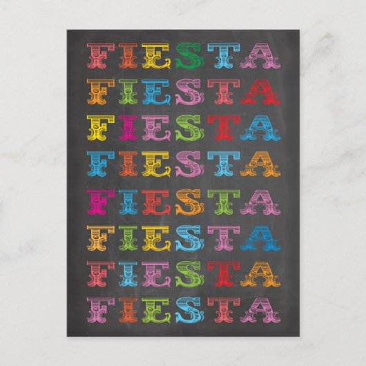 Chalkboard Mexican Fiesta Briefkaart (Voorkant)