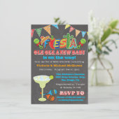 Chalkboard Mexican Fiesta Couples Baby shower Kaart (Staand voorkant)