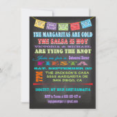 Chalkboard Mexican Fiesta Rehearsal Dinner Kaart (Voorkant)