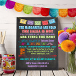 Chalkboard Mexican Fiesta Rehearsal Dinner Kaart<br><div class="desc">en kleurrijke Mexicaanse Fiesta Rehearsal Dinner Invitations met felle spandoeken,  leuke typografie,  een grote margarita en taco op een krijtbordachtergrond. Neem een koude drink en een hete salsa met deze geweldige uitnodiging. Met de hand getekende illustratie door McBooboo.</div>