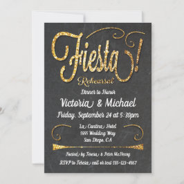 Chalkboard Mexican Fiesta Rehearsal Dinner Kaart