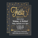 Chalkboard Mexican Fiesta Rehearsal Dinner Kaart<br><div class="desc">Geweldige Mexicaanse Fiesta Rehearsal-avondmaaltijd met faux glitter confetti en lettertypen op een krijtbordachtergrond. Door de hand getrokken illusie door McBooboe</div>