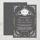 Chalkboard  middeleeuwse uitnodiging tot huwelijk (Voorkant / Achterkant)