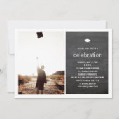 Chalkboard Minimale Afstuderen fotogradatiepartij Kaart (Achterkant)