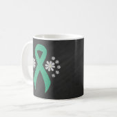 Chalkboard Mint Awareness Green Ribbon Koffiemok (Voorkant links)
