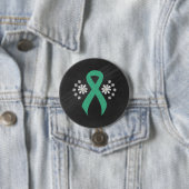 Chalkboard Mint Awareness Green Ribbon Ronde Button 7,6 Cm (In situ)