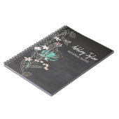 chalkboard mint floral girly gepersonaliseerd notitieboek (Linkerzijde)