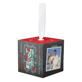 Chalkboard Mistletoe Eerste Kerstfoto Decoratie