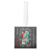 Chalkboard Mistletoe  Eerste Kerstfoto Decoratie (Voorkant)