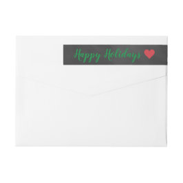 Chalkboard Mistletoe Holiday Adres Etiket