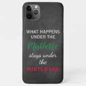Chalkboard Mistletoe Holiday Case-Mate iPhone Case (Achterkant)