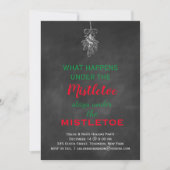 Chalkboard Mistletoe Holiday Party Kaart (Voorkant)