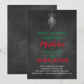 Chalkboard Mistletoe Holiday Party Kaart (Voorkant / Achterkant)