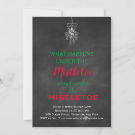 Chalkboard Mistletoe Holiday Party Kaart