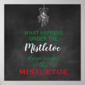 Chalkboard Mistletoe Holiday Poster (Voorkant)
