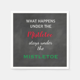 Chalkboard Mistletoe Holiday Servet