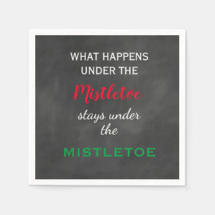 Chalkboard Mistletoe Holiday Servet
