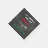Chalkboard Mistletoe Holiday Servet (Hoek)