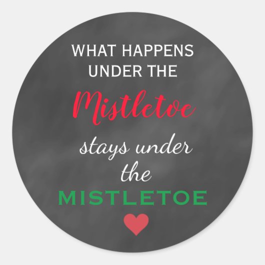 Chalkboard Mistletoe Holiday Sticker (Voorkant)