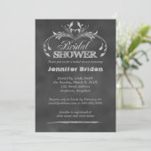 Chalkboard Modern Bridal Shower Invitations Kaart (Staand voorkant)