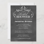 Chalkboard Modern Bridal Shower Invitations Kaart (Voorkant)