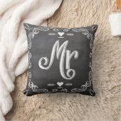 Chalkboard  Modern de heer Groom Pillow Kussen (Deken)