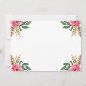 Chalkboard Modern Floral Graduation party Kaart (Achterkant)