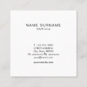 Chalkboard Modern Gold Circle Accent Monogram Vierkante Visitekaartje (Achterkant)