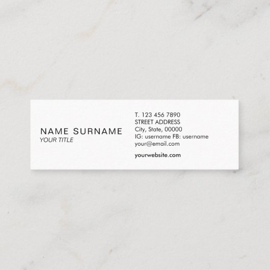 Chalkboard Modern Gold Circle Monogram Loyalty Mini Visitekaartje (Achterkant)