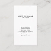 Chalkboard Modern Gold Circle Monogram verticaal Visitekaartje (Achterkant)