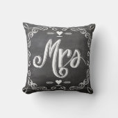 Chalkboard  Modern mevrouw Bride Pillow Kussen (Voorkant)