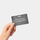 Chalkboard Modern Mijn naam is Badge (Handheld)