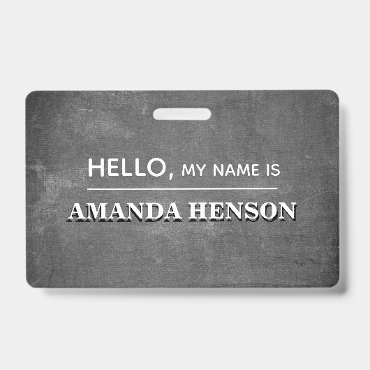 Chalkboard Modern Mijn naam is Badge (Front)
