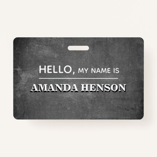 Chalkboard Modern Mijn naam is Badge (Voorkant)