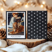 Chalkboard Modern Minimal Merry Woofmas Feestdagenkaart