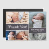 Chalkboard Modern Photos Baby shower Hartelijk dan Magnetische Uitnodiging (Voorkant / Achterkant)