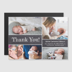Chalkboard Modern Photos Boy Baby shower Dank u