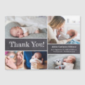 Chalkboard Modern Photos Boy Baby shower Dank u (Voorkant)