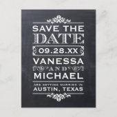 Chalkboard Modern Sla de datum op Aankondigingskaart (Voorkant)