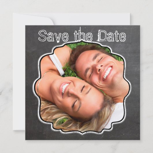 Chalkboard Modern sparen de Datum Save The Date (Voorkant)
