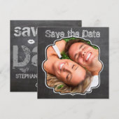 Chalkboard Modern sparen de Datum Save The Date (Voorkant / Achterkant)